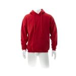 Sweats personnalisés en coton et polyester 280 g/m² Keya couleur rouge deuxième vue