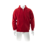 Sweats à capuche économiques en coton et polyester 280 g/m² Keya couleur rouge deuxième vue