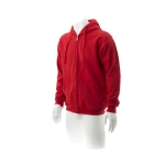 Sweats à capuche économiques en coton et polyester 280 g/m² Keya couleur rouge troisième vue