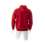 Sweats à capuche économiques en coton et polyester 280 g/m² Keya couleur rouge quatrième vue