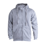 Sweats à capuche économiques en coton et polyester 280 g/m² Keya couleur gris