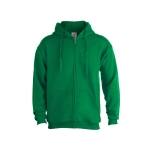 Sweats à capuche économiques en coton et polyester 280 g/m² Keya couleur vert première vue