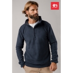 Polaires unisexes personnalisées en polyester 260 g/m² THC Vienna couleur bleu marine vue image ambiance