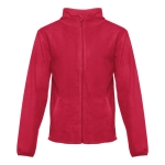 Polaires brodés personnalisés en polyester 260 g/m² THC Helsinki couleur rouge