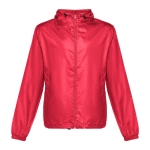 Vestes coupe-vent unisexes basiques en polyester 65 g/m² THC Dublin couleur rouge