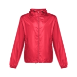 Vestes coupe-vent unisexes basiques en polyester 65 g/m² THC Dublin couleur rouge première vue