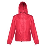 Vestes coupe-vent unisexes basiques en polyester 65 g/m² THC Dublin couleur rouge quatrième vue