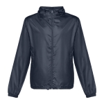 Vestes coupe-vent unisexes basiques en polyester 65 g/m² THC Dublin couleur bleu marine