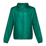 Vestes coupe-vent unisexes basiques en polyester 65 g/m² THC Dublin couleur vert foncé