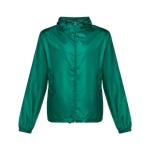 Vestes coupe-vent unisexes basiques en polyester 65 g/m² THC Dublin couleur vert foncé première vue