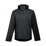 Vestes softshell à capuche en polyester 280 g/m² THC Zagreb couleur noir première vue