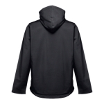 Vestes softshell à capuche en polyester 280 g/m² THC Zagreb couleur noir