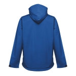 Vestes softshell à capuche en polyester 280 g/m² THC Zagreb couleur bleu