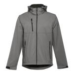 Vestes softshell à capuche en polyester 280 g/m² THC Zagreb couleur gris