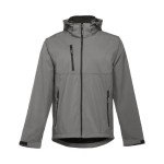Vestes softshell à capuche en polyester 280 g/m² THC Zagreb couleur gris première vue