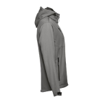 Vestes softshell à capuche en polyester 280 g/m² THC Zagreb couleur gris troisième vue