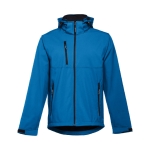 Vestes softshell à capuche en polyester 280 g/m² THC Zagreb couleur cyan première vue