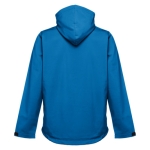 Vestes softshell à capuche en polyester 280 g/m² THC Zagreb couleur cyan