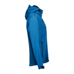 Vestes softshell à capuche en polyester 280 g/m² THC Zagreb couleur cyan troisième vue
