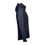 Vestes softshell à capuche en polyester 280 g/m² THC Zagreb couleur bleu marine troisième vue
