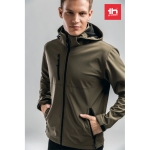 Vestes softshell à capuche en polyester 280 g/m² THC Zagreb couleur vert militaire vue image ambiance
