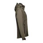 Vestes softshell à capuche en polyester 280 g/m² THC Zagreb couleur vert militaire troisième vue