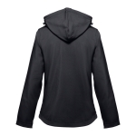 Vestes softshell à capuche femmes en polyester 280 g/m² THC Zagreb couleur noir