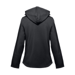 Vestes softshell à capuche femmes en polyester 280 g/m² THC Zagreb couleur noir deuxième vue
