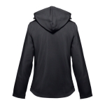 Vestes softshell à capuche femmes en polyester 280 g/m² THC Zagreb couleur noir