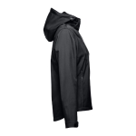 Vestes softshell à capuche femmes en polyester 280 g/m² THC Zagreb couleur noir troisième vue
