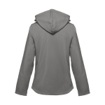 Vestes softshell à capuche femmes en polyester 280 g/m² THC Zagreb couleur gris deuxième vue
