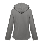 Vestes softshell à capuche femmes en polyester 280 g/m² THC Zagreb couleur gris
