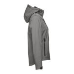 Vestes softshell à capuche femmes en polyester 280 g/m² THC Zagreb couleur gris troisième vue