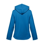 Vestes softshell à capuche femmes en polyester 280 g/m² THC Zagreb couleur cyan deuxième vue