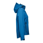 Vestes softshell à capuche femmes en polyester 280 g/m² THC Zagreb couleur cyan troisième vue