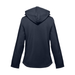 Vestes softshell à capuche femmes en polyester 280 g/m² THC Zagreb couleur bleu marine deuxième vue