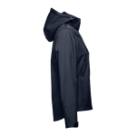 Vestes softshell à capuche femmes en polyester 280 g/m² THC Zagreb couleur bleu marine troisième vue