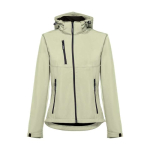 Vestes softshell à capuche femmes en polyester 280 g/m² THC Zagreb couleur vert pastel première vue