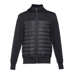 Vestes à capuche personnalisées en polyester 280 g/m² THC Skopje couleur noir