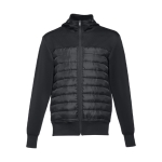 Vestes à capuche personnalisées en polyester 280 g/m² THC Skopje couleur noir première vue
