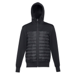 Vestes à capuche personnalisées en polyester 280 g/m² THC Skopje couleur noir