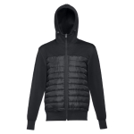 Vestes à capuche personnalisées en polyester 280 g/m² THC Skopje couleur noir quatrième vue
