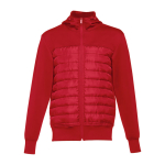 Vestes à capuche personnalisées en polyester 280 g/m² THC Skopje couleur rouge première vue