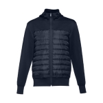 Vestes à capuche personnalisées en polyester 280 g/m² THC Skopje couleur bleu marine première vue