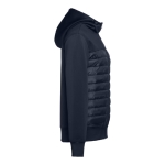 Vestes à capuche personnalisées en polyester 280 g/m² THC Skopje couleur bleu marine troisième vue
