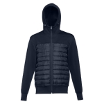 Vestes à capuche personnalisées en polyester 280 g/m² THC Skopje couleur bleu marine quatrième vue