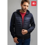 Vestes à capuche personnalisées en polyester 280 g/m² THC Skopje couleur bleu marine vue image ambiance