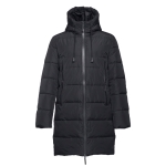 Parkas doudounes publicitaires unisexes en polyester THC Brussels couleur noir