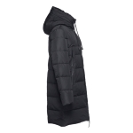 Parkas doudounes publicitaires unisexes en polyester THC Brussels couleur noir