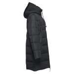 Parkas doudounes publicitaires unisexes en polyester THC Brussels couleur noir troisième vue